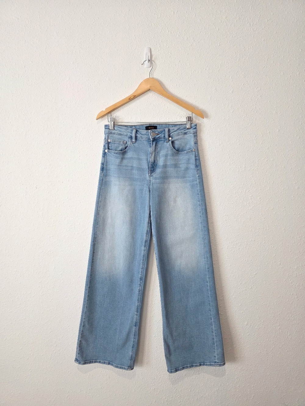 Quince Light Wash Stretch Wide Leg Jeans 28